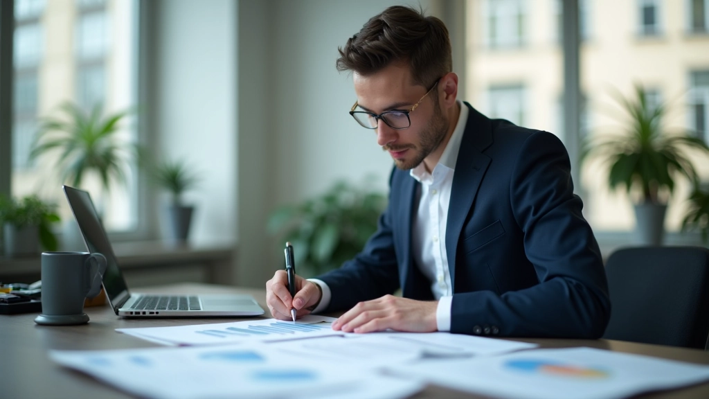 Ekonom při práci s měnově-politickými dokumenty a analýzou