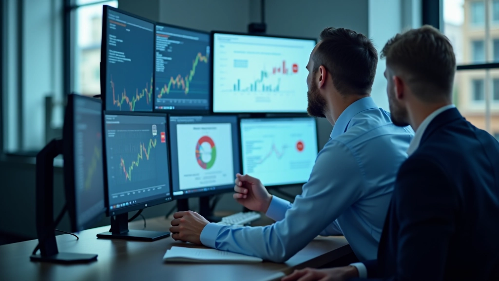 Analytik pracující s finančními daty a grafy