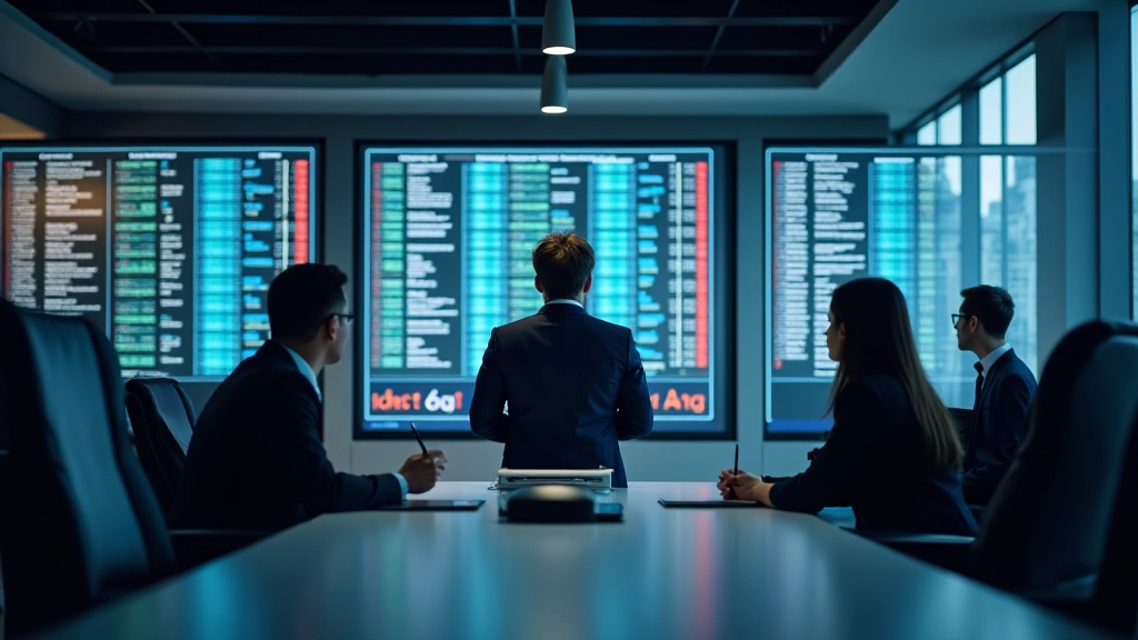 Moderní kancelářský prostor zaměřený na měnovou politiku a centrální bankovnictví